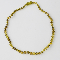 Light green amber teething necklace